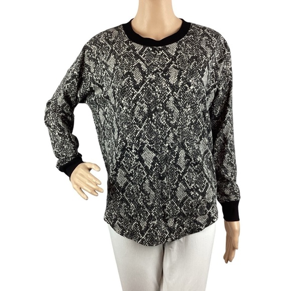 MICHAEL Michael Kors Top Size XS Black Snake Print - Picture 1 of 8